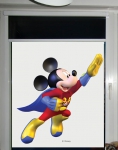 Rolladenzubehör, Rolloladen-Zubehör, Rollo, Rollladenrollo 120cm breit  x 140 cm hoch bedruckt Mickey Maus 1 Superman Walt Disney
